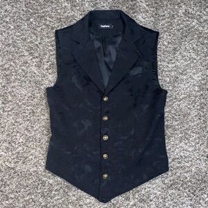 VATPAVE Black Textured Vest for Men